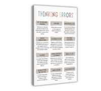 ZDFTAFD Thinking Errors Poster, Cognitive Distortions Canvas Poster Wall Art Print Picture Paintings 16x24inch(40x60cm)