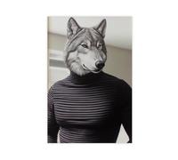 ZDFTAFD Urban Alpha Wolf Canvas Poster Bedroom Decor Landscape Decor Gift 12x18inch(30x45cm)