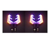 zdGFHCHnFJnJ Motorcycle Scooter LED Turn Signal Light 12V 2 IN 1 Dynamic Direction Indicator Light Turning Lamp Universal Accessories 1 Pair