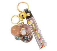 ZDHC Cartoon Floating Penguin Keychain Cute Kawaii Liquid Sea Animal Keyring Quicksand Car Keys Bag Pendant for Women Girl