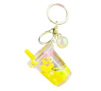ZDHC Creative Floating Yellow Duck Keychain Cute Liquid Quicksand Duckling Keyring Car Keys Bag Pendant for Women Girl