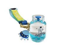 ZDHC Gas Cans Floating Astronaut Keychain Cute Moving Blue Liquid Quicksand Moon Spaceman Keyring Car Bag Charm for Girls