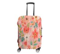 ZDHGHA 3D Flower Print Suitcase Cover Floral Travel Trolley Lightweight Washable Polyester Fiber Elastic Fit, R1, M(22-24in), Suitcase cover