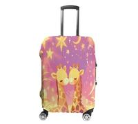 ZDHGHA Giraffess Luggage Cover Deer Washable Suitcase Covers, Fashion Luggage Covers, Scratch Resistant Suitcase Protector, Giraffe Small, R4, M(22-24in), Suitcase cover