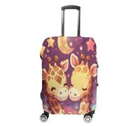 ZDHGHA Giraffess Luggage Cover Deer Washable Suitcase Covers, Fashion Luggage Covers, Scratch Resistant Suitcase Protector, Giraffe Small, R5, L(26-28in), Suitcase cover