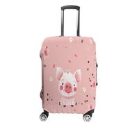 ZDHGHA Luggage Cover with Pig Elastic Suitcase Cover, Double-Sided, Cute, Pig Print Luggage Cover, for Children and Adults, R5, M(22-24in), Suitcase cover