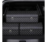 ZDHXZYQ Car trunk storage box for Mercedes Benz R SLC SLK SL S class V class,Leather car storage box for storage and organization, foldable, extra large capacity.,C-L-geruit zwart