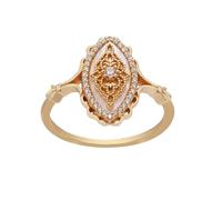 ZDIFDIC Unique Wave Lace Ring Women's Art Deco Rings Vintage Court Style Statement Cocktail Promise Anniversary Two-color Cubic Zirconia CZ Ring for Her