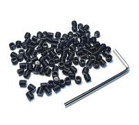 ZDingTech 110pcs Set Screws M4 x 4mm 304 Stainless Steel Allen Head Hex Hexagon Socket Set Screws with M2 Allen Wrench,4X4mm Set Grub Screws Hex Allen Head Socket Set Screws