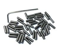 ZDingTech 50pcs M3 x 10mm 304 Stainless Steel Guitar Bridge Saddle Height Adjustment Screws for Fender Stratocaster Telecaster with 1.5mm Wrench,Set Grub Screws Hex Allen Head Socket Set Screws Bolts