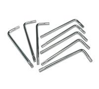 ZDingTech 8pcs T15 Torx Bit T15 Anti Tamper Proof Torx Star Key Bit Wrench,T 15 torx key set,allen key drill bit set L-Shape,S2 Steel tamper proof torx bit set