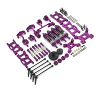 ZDingTech Wltoys 144001 124017 Upgrade Parts kit 13-in-1 Metal Kit,Wltoys 144001 144010 124017 V2 Upgrades Parts,Wltoys 124019 124016 24018 RC Car Parts Upgrades Metal Kit (4-Purple)