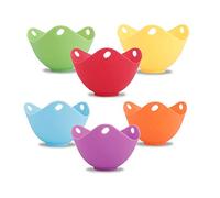 ZDK-C8 Egg Poacher with Flat Bottom Silicone Egg Poaching Cup Egg Pod Poached Egg Maker Silicone Egg Poachers Egg Cups for Soft Boiled Eggs for Microwave, Instant Pot, Cookware