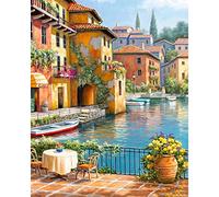 Zdklfm69 Paint by Number Painting by Numbers Kits Town Landscape Modern Drawing Coloring By Numbers For Diy Gift Wall Art Picture Artwor 40x50cm