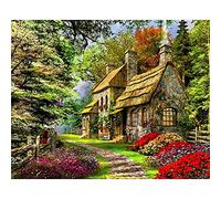 Zdklfm69 Paint by Numbers Painting by Numbers Paint by Number Country House DIY Kits Paint Canvas Acrylic Coloring For Home Wall Decor (No frame) 40x50cm