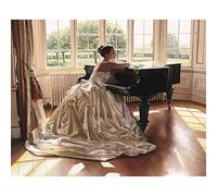 Zdklfm69 Paint by Numbers Piano Girl DIY Painting Figure Handpainted Canvas 40x50cm