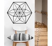 Zdklfm69 Wall Decals Wall Sticker Modern Design Cuboctahedron Removable Pattern For Livingroom Geometric Vinyl Simple Home Decor 77x77cm
