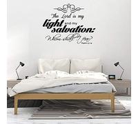 Zdklfm69 Wall Stickers Wall Decal Modern The lord is my light and my salvation Home Decoration Waterproof Home Party Decor Wallpaper 57x74cm