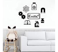 Zdklfm69 Wall Stickers Wall Decal Science Equation Wall Art Vinyl Wall Removable Sticker For Science Room Decoration 85x77cm