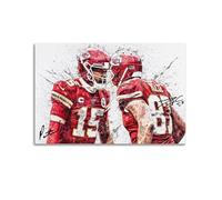 ZDKYSLA Patrick Mahomes, Travis Kelce PosterPoster Wall Art Canvas Aesthetic Music And Movie Decoration Living Room Bedroom 12x18inch(30x45cm) Unframe-style