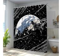 ZDLLDZ Galaxy Shower Curtain with Space Scene Earth Pattern Creative Starry Sky Bathroom Decor Polyester Fabric Shower Curtain 175x220cm(69x87in) showercurtain