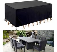 ZDLLDZ Garden Furniture Cover Waterproof 250x125x80cm/LxWxH Patio Table Covers, Outdoor Furniture Cover for Rattan Garden Furniture Tables Chairs Sofa Sets - Extra Large