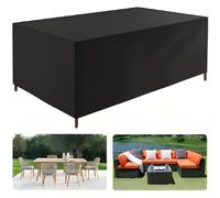 ZDLLDZ Garden Furniture Covers Waterproof 220x170x90cm Heavy Duty 420D Oxford Fabric Rectangular/Square Outdoor Furniture Covers, Windproof, Anti-UV Patio Furniture Covers