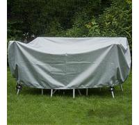 ZDLLDZ Garden Table Covers Waterproof Rectangular Garden Furniture Covers 155x135x35cm / LxWxH Heavy Duty Outdoor Patio Furniture Table Cover Constructed with 420D Oxford Fabric Weather Guard-Silver