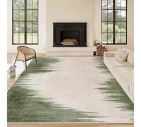 ZDLLDZ Green Irregular Stripe Pattern Carpets for Living Room French Cream Style Bedroom Decor Lounge Carpet Home Soft Bedside Mat(160x200cm/non slip)