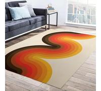 ZDLLDZ Mid Century Modern Art Rugs Scandinavian Style Living Room Non Slip Retro Area Rug Neutral Abstract Geometric Carpet(60x90cm/24x35in/carpet)