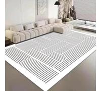 ZDLLDZ Modern Style Living Room Decoration Line Carpet Fluffy Soft Rugs for Bedroom Abstract Design Rug Home Nordic Floor Mat 120x160cm/47x63in