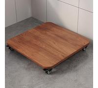 Zdlopteron Solid Oak Wood Plant Caddy Stand with Lockable Caster,Rolling Plant Dolly Indoor,planter tray for Flower Pots, Succulents, Patio, Garden and Home Decor(Square 45x45cm)