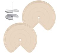 ZDLS Lazy Susan Shelf Liner,Silicone Lazy Susan Liner for 28inch Dual Tier Pie Cut Lazy Susan Organizer,Non-Slip Thermal Protection Lazy Susan Mat 2 PCS