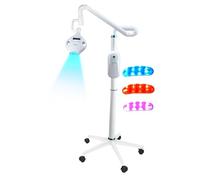 ZDMZR Tooth Whitener 3 Colors Blue/Red/Purple Light, Mobile 40W Dental Teeth Whitening Bleaching Lamp(White)