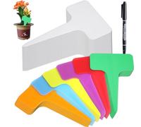 ZDNT 160 PCS Plant Labels,Plastic Plant Labels,Waterproof Seed Labels,Plant Labels for Outdoor Plants,T-Type Plastic Plant Tags with Marker Pen,for Flower Vegetables Herb Signs Plant Markers & Labels