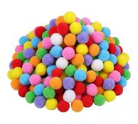 ZDNT 200 Pcs Pom Poms 2,5cm Pom Poms Pompoms for Crafts Colorful Pompom Small Fluffy Pompoms Mini Pom Poms Assorted Pompoms Pom Pom Balls Puff Balls Small Mini Poms for DIY Creative Crafts Decorations