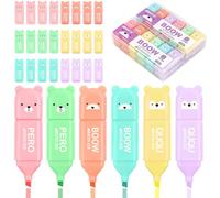 ZDNT 24 Pcs Highlighter,Cute Highlighters Assorted Colors,No Bleed Marker Pen,mini highlighters for Study Notes School Office Supplies