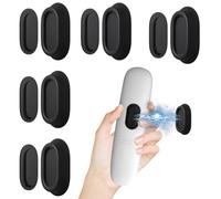 ZDNT 5 Pack 2024 Improved Magnetic Remote Control Holder, Black Silicone Remote Control Wall Mount, Strong Adhesive Wall Mount for TV/Air Conditioners/Fan Remote Control