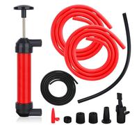 ZDNT Manual Syphon Pump Kit,Hand Water Pump,Fuel Transfer Pump,Oil Extractor Pump,Siphon Pump,Manual Hand Pump,Transfer Pump with 3 Hoses for Gasoline,Oil,Air and Other Fluids,Air Pump Attachments