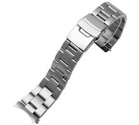 ZDOUXUAN 22mm Diving Steel Metal Strap Watch Wristband Bracelet Watchband Replacement Parts 2 Styles(Silvery 3)