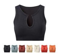 ZDOUXUAN Getheyshape Shape Me up Crop Top, Sleeveless Workout Athletic Crop Tops,Shapewear Tight Gym Bralette(Black,S)