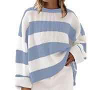 ZDOUXUAN Orange and White Striped, Inside Out Sweater, Orange Turtle Neck Sweater, Orange Striped Turtleneck Women(Light blue,XL)