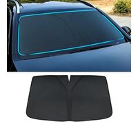 ZDPFDC Car Windscreen Sunshades for Porsche Macan 2010-2020 2021 2022 2023 2024, Foldable Block UV Ray Front Window Protector Sunshades Car Accessories,Black