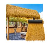 ZDQDMJ Artificial Thatch Artificial Thatch Roof Roll, Synthetic Thatch Grass Roll, Yellow Tropical For Pool & Garden Decor, Weatherproof Palm(1x10m)