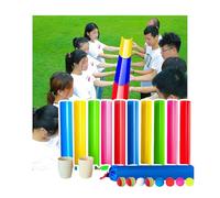 ZDQDMJ Pipeline Challenge Company Group Activities, Pipeline Challenge Game Kit, Outdoor Garden Beach Field Day Game(10pcs 30cm)