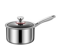 ZDSFSD 1 PCS 1 Qt Saucepan, Milk Sauce Pan with Glass Lid Silver Kitchen Induction Cookware for Cooking Boiling Stewing