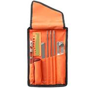 ZDSFSD 10Pcs Chainsaw Sharpener File Kit,Wood Handle,Files,Depth Gauge,Round Files,Filing Guide for Sharpening Chain Saw Blades