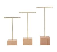 ZDSFSD 3-Piece Fashion T-Bar Jewelry Display Rack Stand Holder Earrings Hanging Organizer Jewelry Set