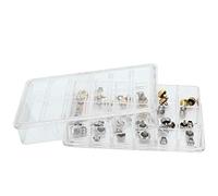 ZDSFSD 48PCS Watch Crowns Watch Waterproof Replacement Assorted Repair Tools with Box