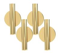 ZDSFSD 4Pcs Wall-Mounted Flower Tube Wall Metal Vase Decoration Stand Dry Vase Stand for Displaying Flower Decoration,Gold